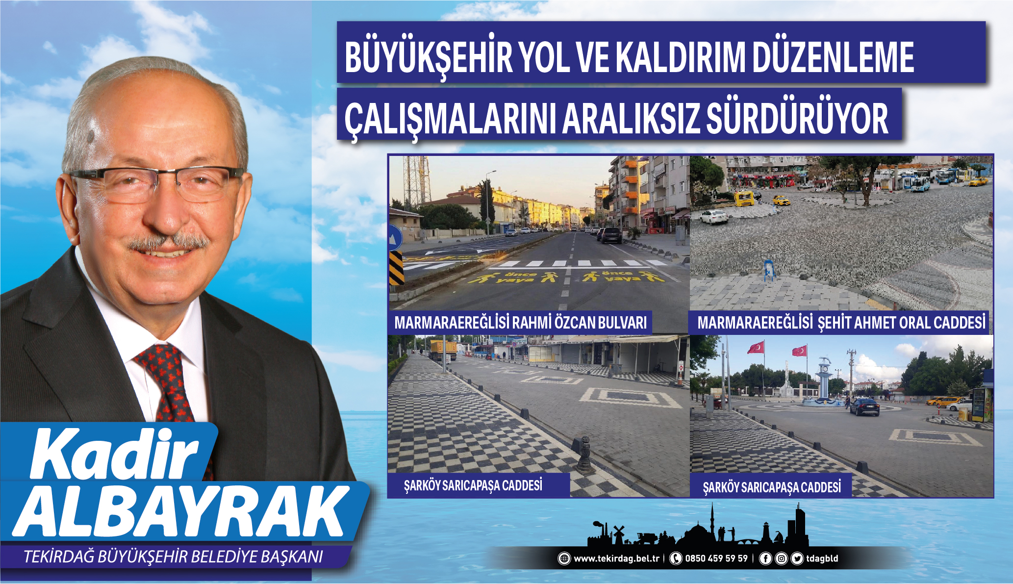 BÜYÜKŞEHİR YOL VE KALDIRIM DÜZENLEME ÇALIŞMALARINI ARALIKSIZ SÜRDÜRÜYOR
