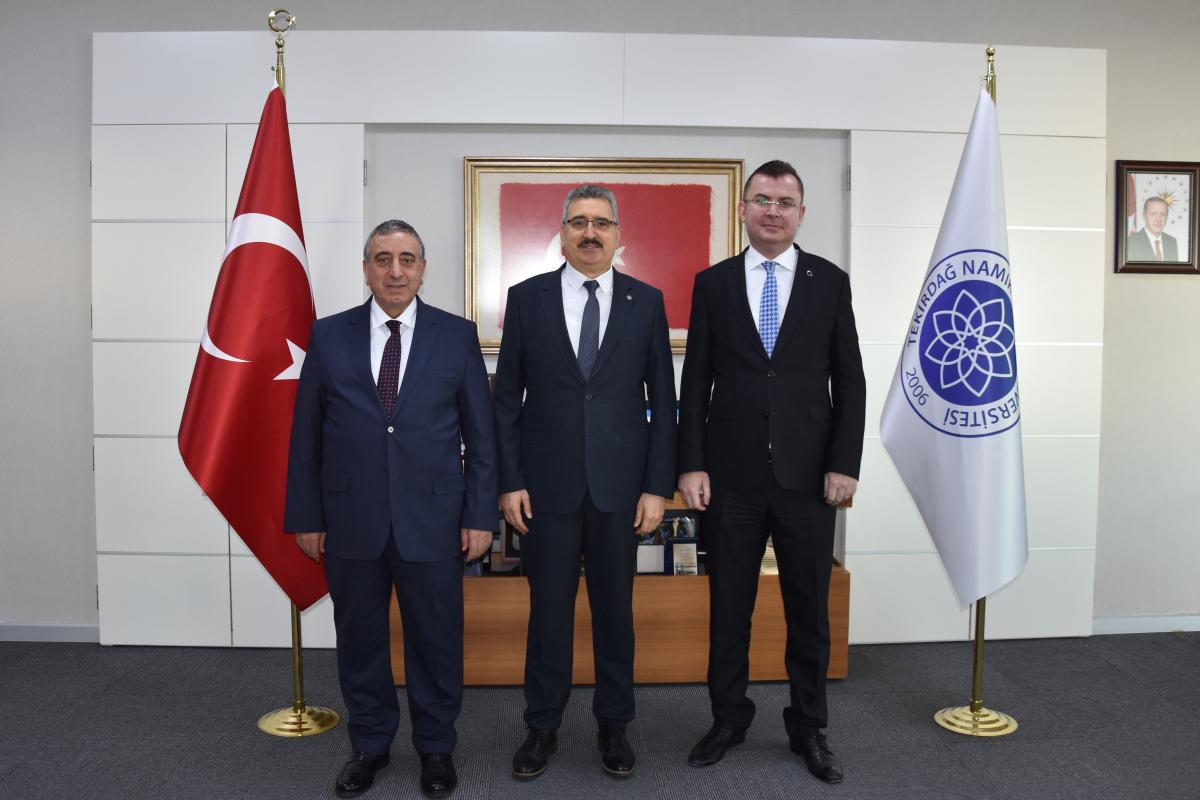 Tekirdağ Cumhuriyet Başsavcısı Soner GÜL ve Bölge Adliye Mahkemesi Cumhuriyet Başsavcısı Ünal BİNGÜL’den Rektörümüze Ziyaret