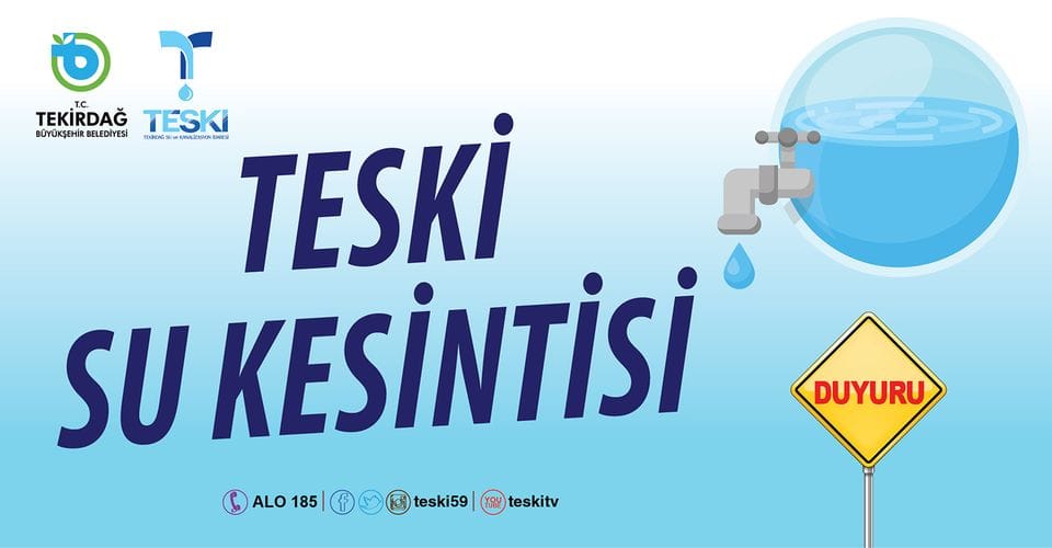 SÜLEYMANPAŞA İLÇESİ PLANLI SU KESİNTİSİ