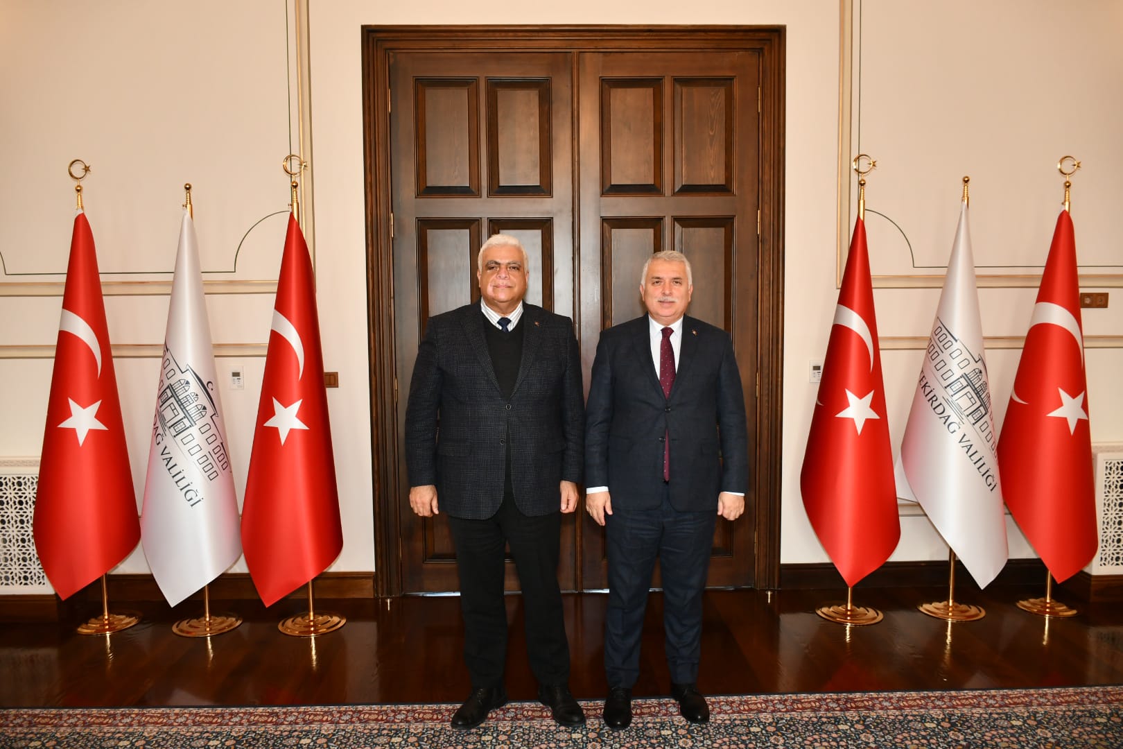 Vali Aziz Yıldırım Batı Marmara Gümrük ve Dış Ticaret Bölge Müdürü Akif Ertekin’i Kabul Etti