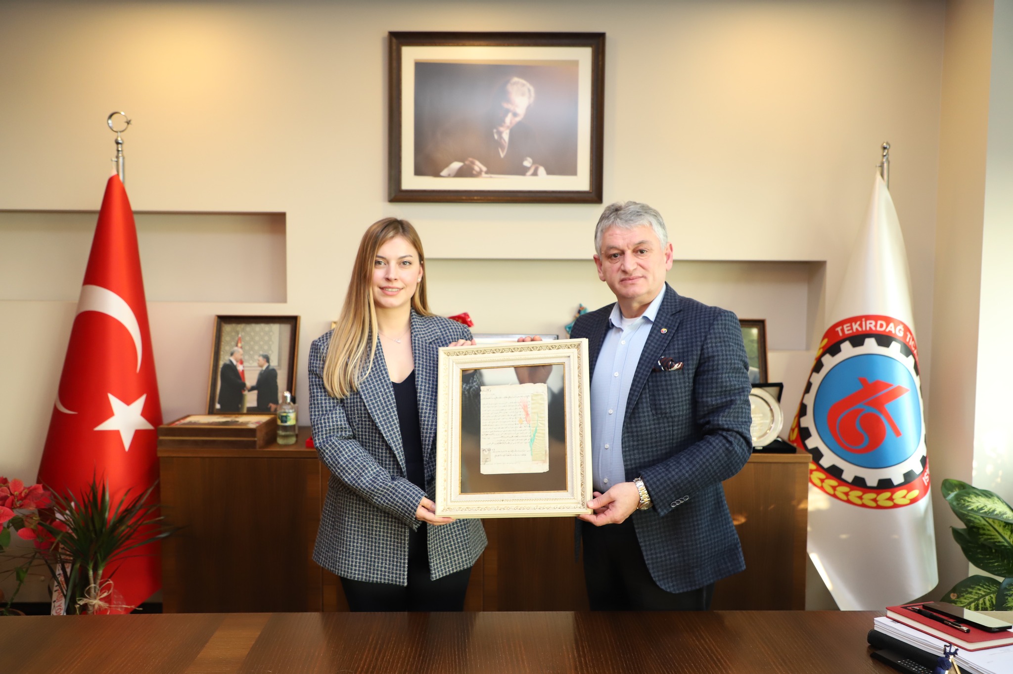 PYRAMİD DİL AKADEMİSİ SAHİBİ ÖZLEM COŞKUN’DAN TSO BAŞKANI GÜNAY’A ZİYARET