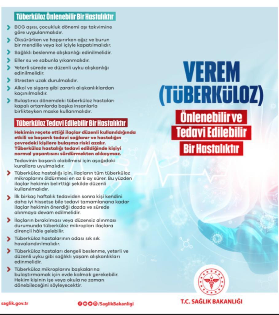 İL SAĞLIK MÜDÜRLÜĞÜ 76. VEREM EĞİTİMİ VE PROPOGANDA HAFTASI