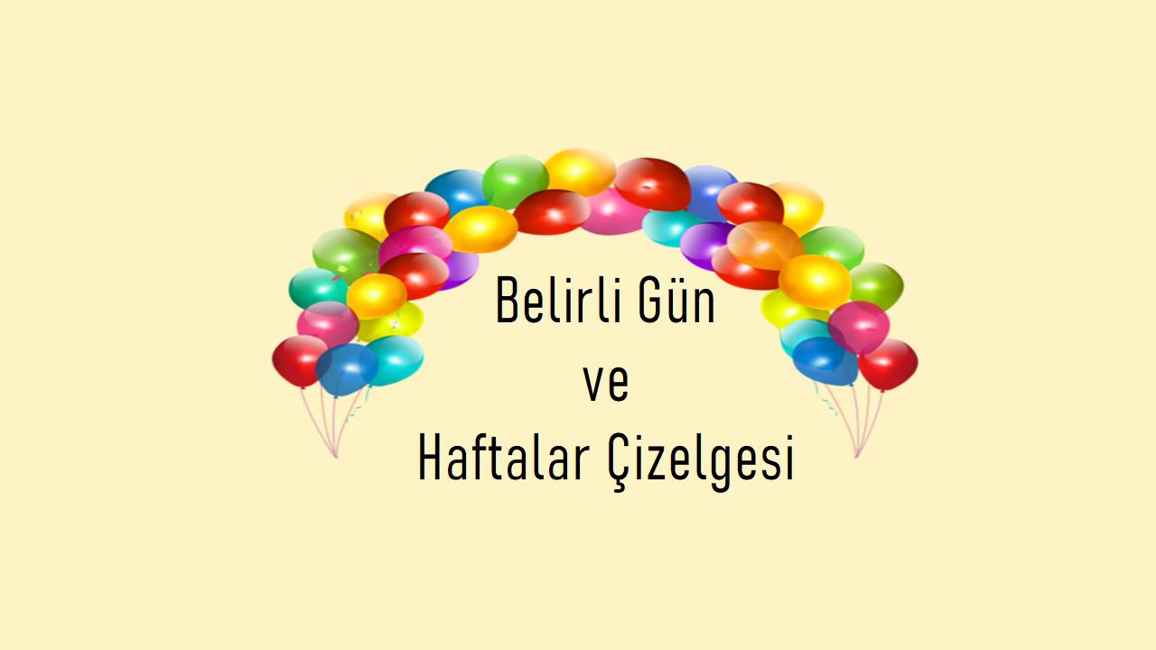 ÖNEMLİ GÜNLER ve HAFTALAR (TEKİRDAĞ)