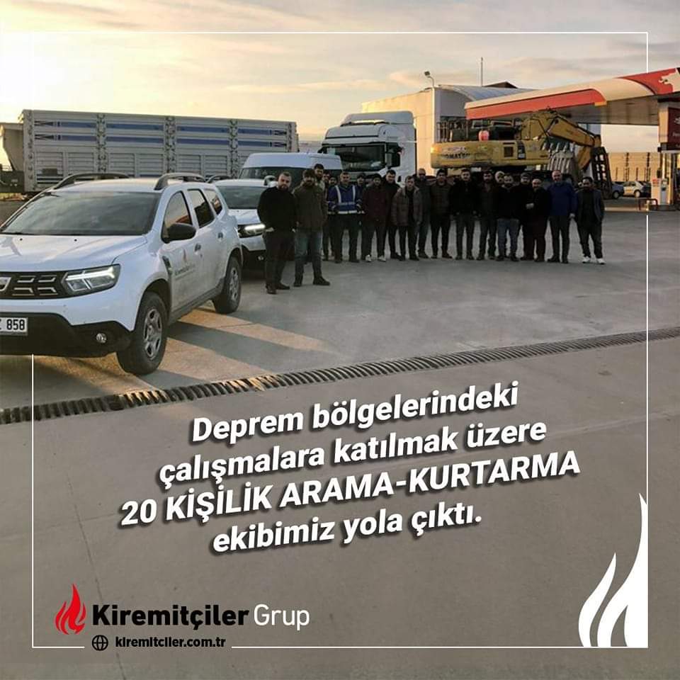 KİREMİTÇİLER GRUP’TAN DEPREM BÖLGESİNE YARDIM ELİ