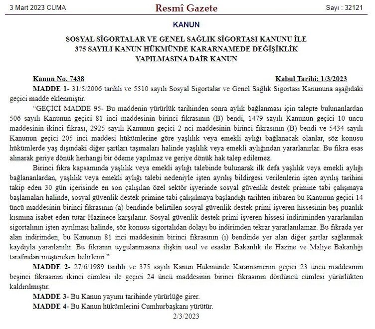 EYT RESMİ GAZETE’DE YAYINLANDI