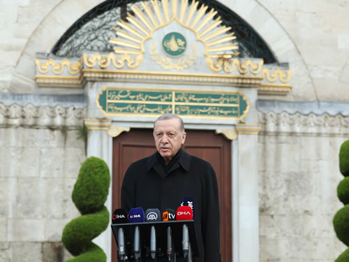 Cumhurbaşkanı Erdoğan, bayram namazını Ayasofya-i Kebir Cami-i Şerifi’nde kıldı
