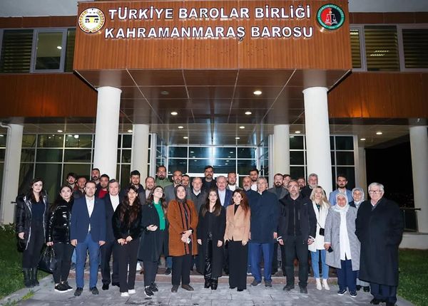 Kahramanmaraş Barosu’na taziye ziyaretinde bulunduk.