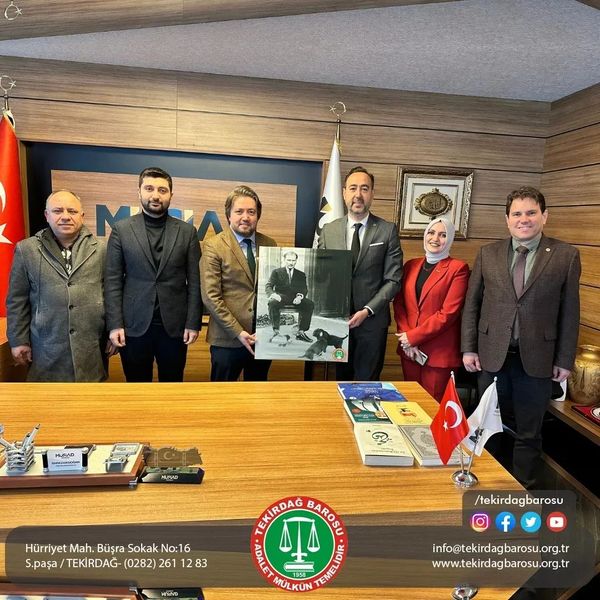 Av. Egemen Gürcün 11 Nisan 2023 Tarihinde, Çorlu Ticaret ve Sanayi Odası Başkanı İzzet Volkan’a Ziyaret
