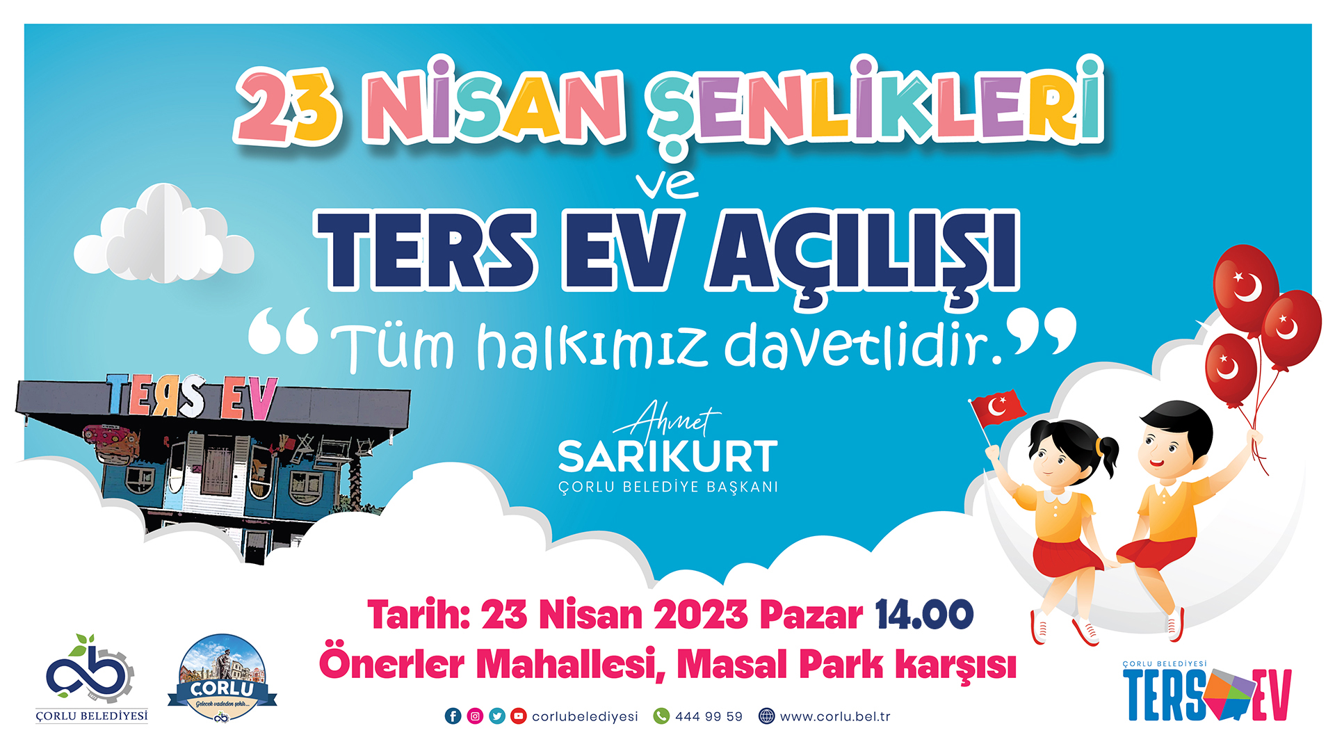 Çorlu’da ziyaretçilerine eğlenceli anlar yaşatacak Ters Ev, 23 Nisan’da kapılarını açıyor.