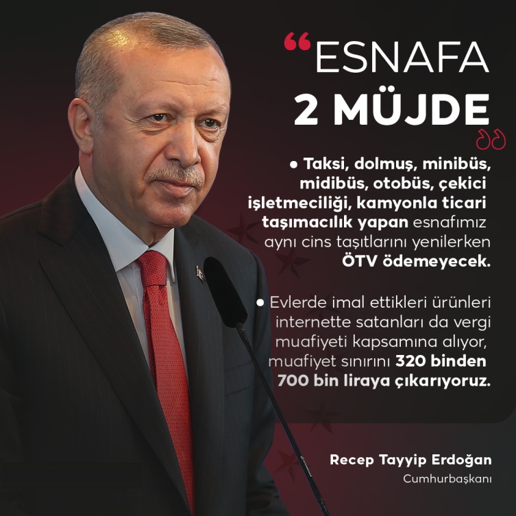 Cumhurbaşkanı Erdoğan’dan ticari taşıtlara ÖTV müjdesi