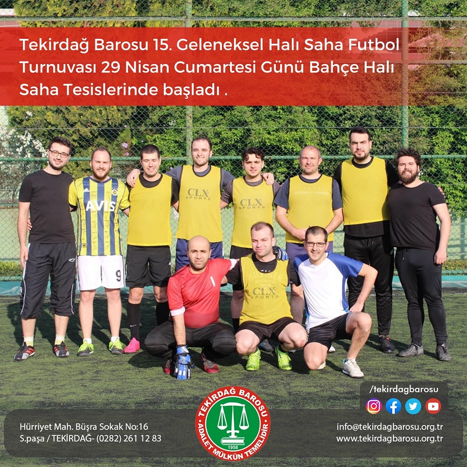 TEKİRDAĞ BAROSUNDA GELENEKSEL HALI SAHA FUTBOL TURNUVASI BAŞLADI