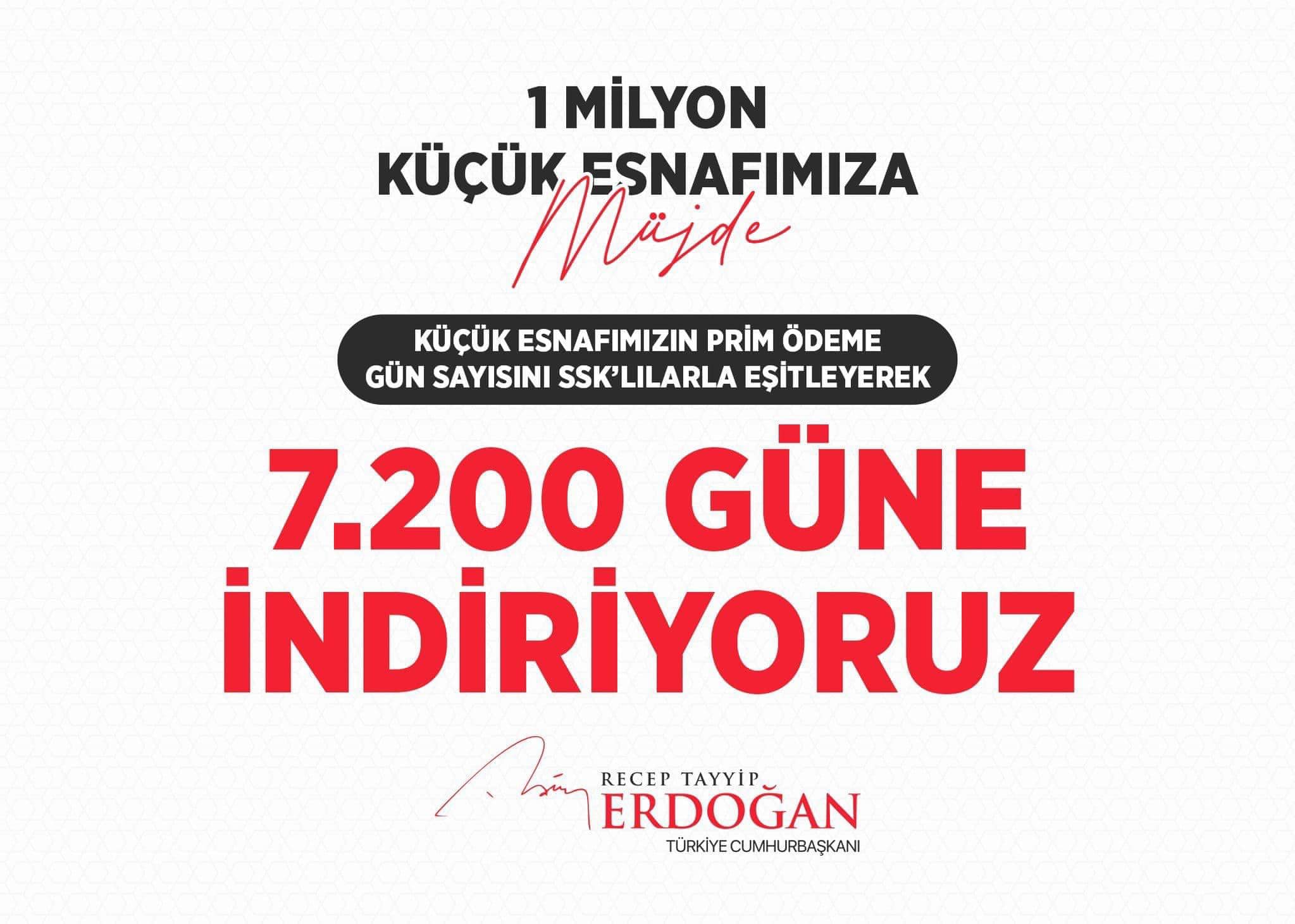 KÜÇÜK ESNAFIN PRİM SAYISI 7200 E DÜŞÜRÜLDÜ