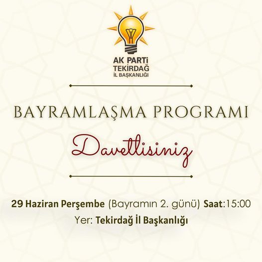 AK PARTİ BAYRAMLAŞMA PROGRAMI