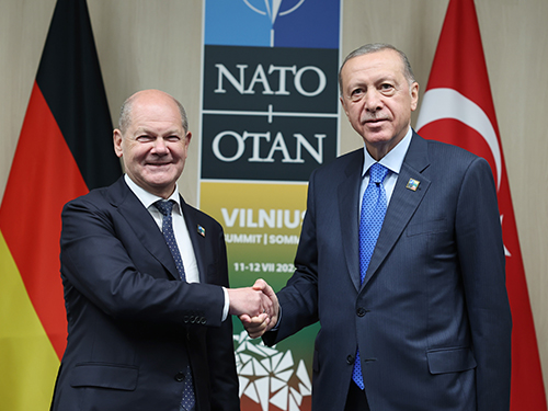 Cumhurbaşkanı Erdoğan, Almanya Başbakanı Scholz ile bir araya geldi