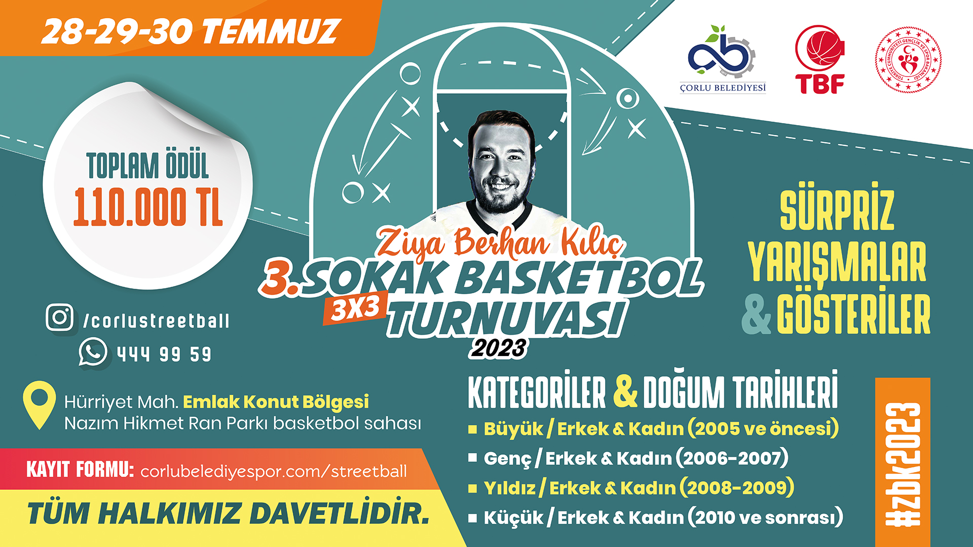 Ziya Berhan Kılıç Sokak Basketbol Turnuvası Kayıtları Başladı