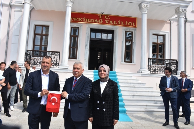 VALİ AZİZ YILDIRIM TEKİRDAĞ’A VEDA ETTİ