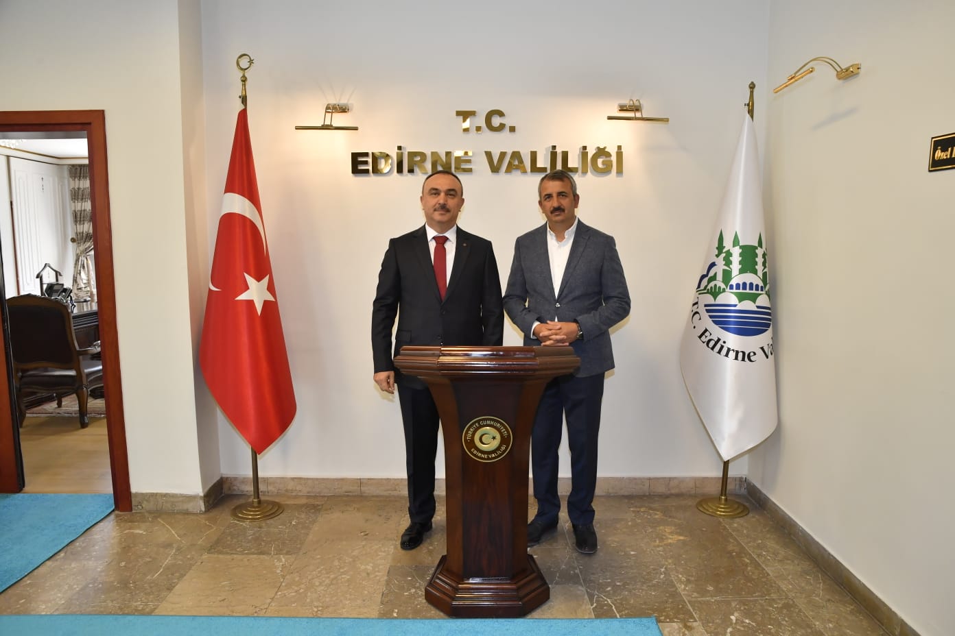Vali Soytürk Edirne Valisi Sezer’i Ziyaret Etti