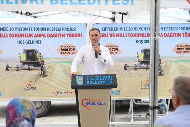SİLİVRİLİ ÇİFTÇİLERE 12 MİLYON TL’LİK TOHUMLUK ARPA DESTEĞİ