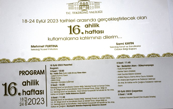TEKİRDAĞ ESNAF VE SANATKARLAR ODALARI BİRLİĞİ İLİN AHİ ADAYLARI