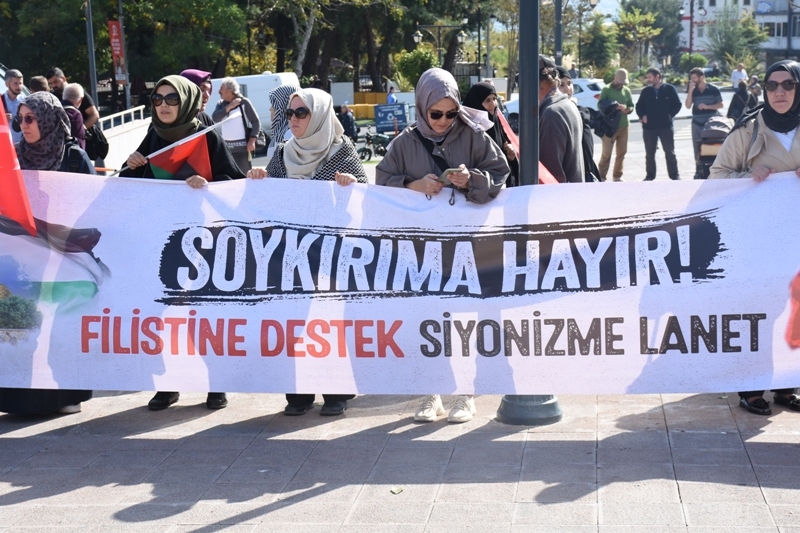 TEKİRDAĞ DA İSRAİL PROTESTO EDİLDİ