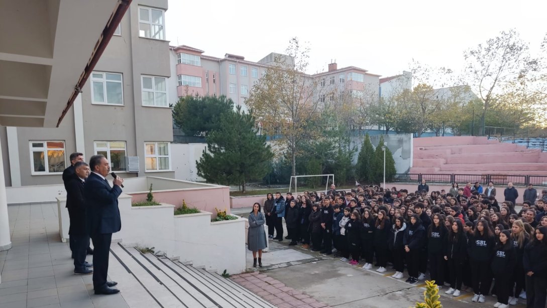 Tekirdağ Belediyesi Mehmet Serez Sosyal Bilimler Lisesinin Bayrak Törenine Katıldılar