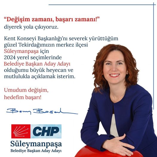 Berrin Başol: Umudum değişim, hedefim başarı!