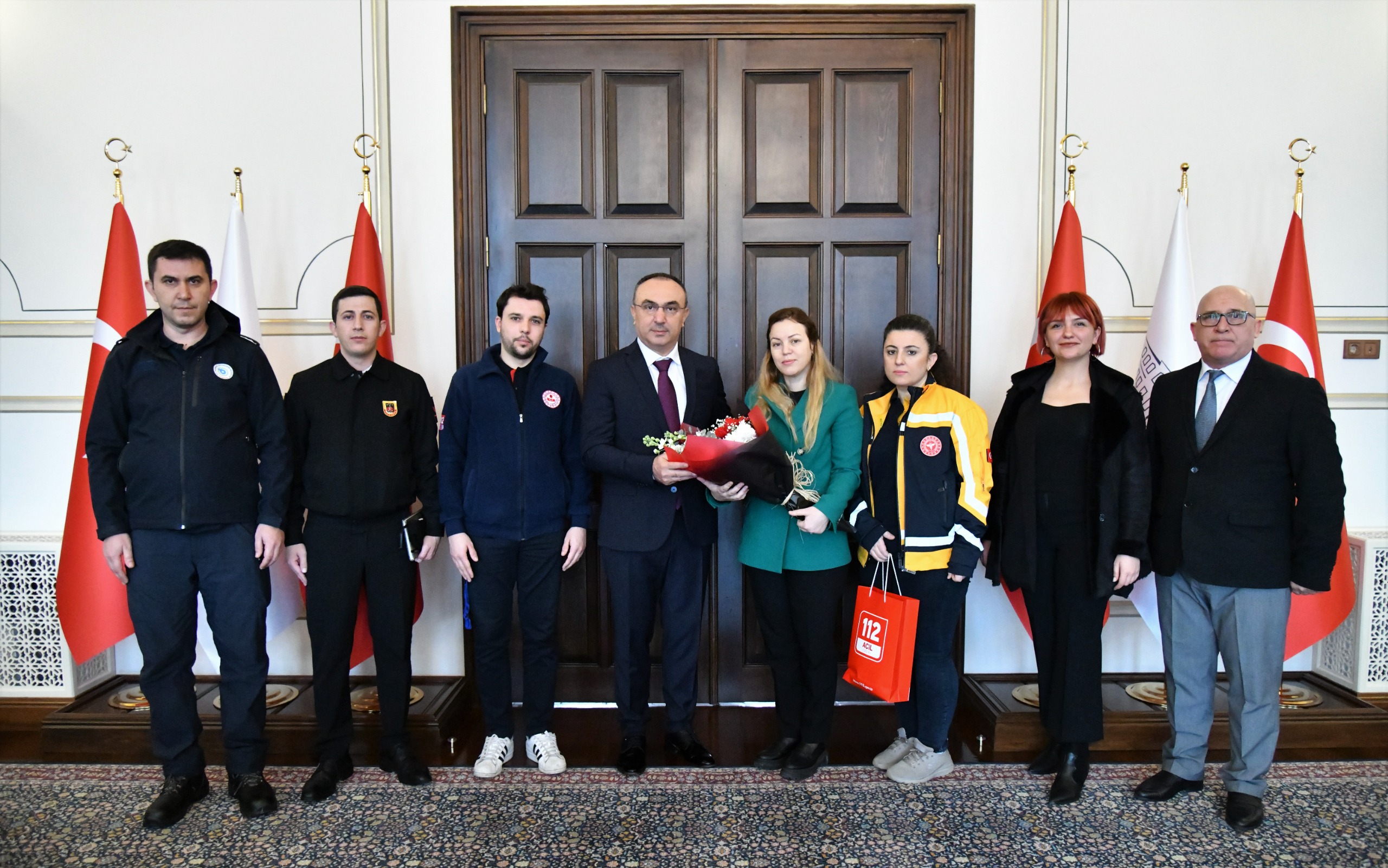 112 Acil Çağrı Merkezi Müdürü Vali Soytürk’ü Ziyaret Etti