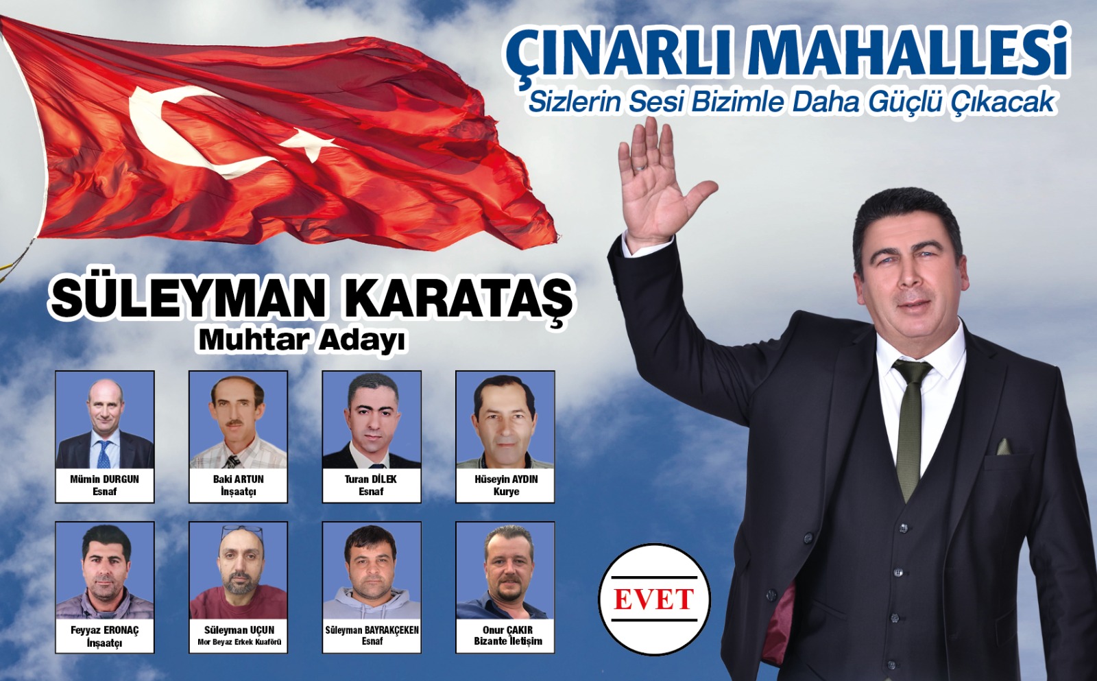 ÇINARLI MAHALLESİ MUHTAR ADAYI SÜLEYMAN KARATAŞ CANLI YAYINDA
