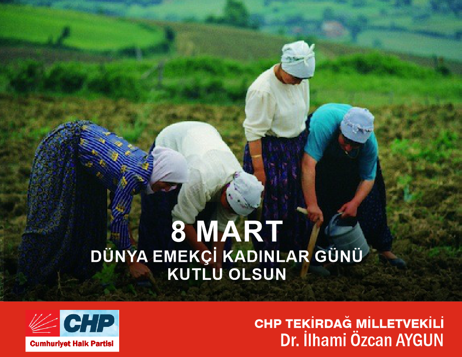 CHP TEKİRDAĞ MİLLETVEKİLİ DR. İLHAMİ ÖZCAN AYGUN’UN “8 MART DÜNYA EMEKÇİ KADINLAR GÜNÜ” NEDENİYLE YAPTIĞI BASIN AÇIKLAMASI