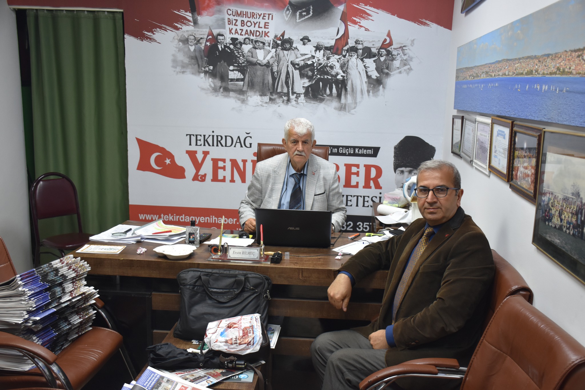 Gürsan  Çil Ersin Bilmeç’e taziye ziyareti