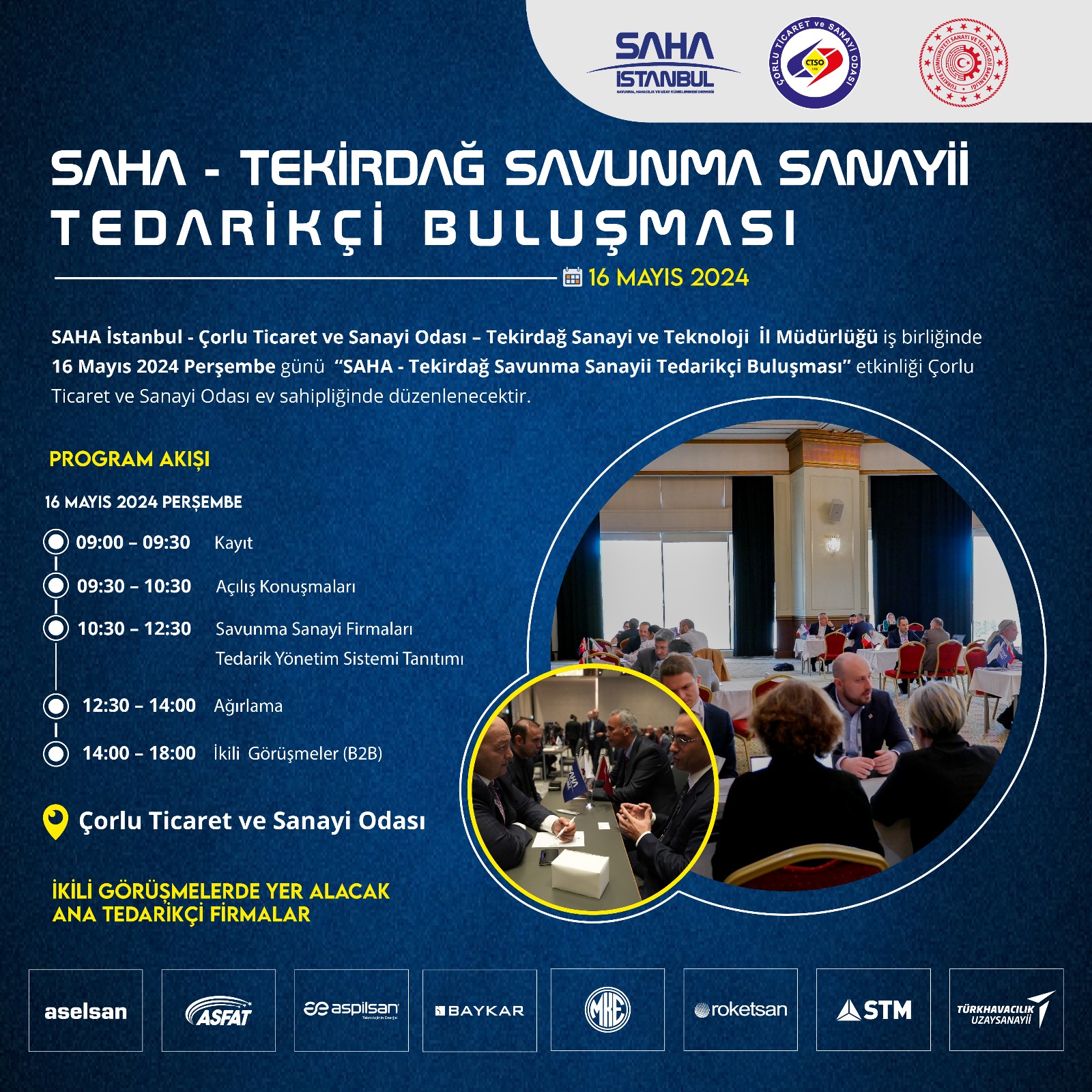 SAHA TEKİRDAĞ SAVUNMA SANAYİ TEDARİKÇİ BULUŞMASI
