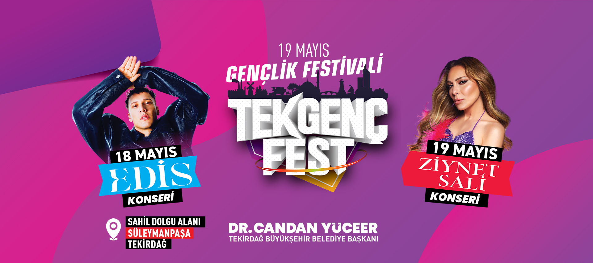 EDİS VE ZİNET SALİ TEKİRDAĞ SÜLEYMANPAŞA DA SAHNE ALACAK