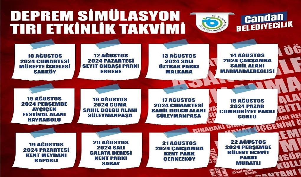 DEPREM SİMÜLASYON TIRI İLÇE İLÇE GEZECEK