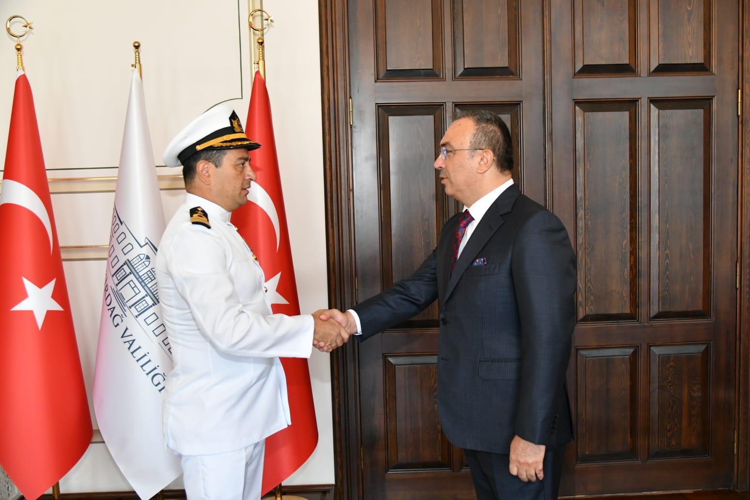 TCG Işın Gemisi Komutanı Kırcı Vali Soytürk’ü Ziyaret Etti