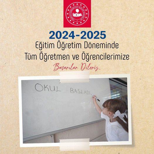 Yaz tatil sonrası ders zili çaldı, 2024-2025 Eğitim ve Öğretim Yılı başladı.