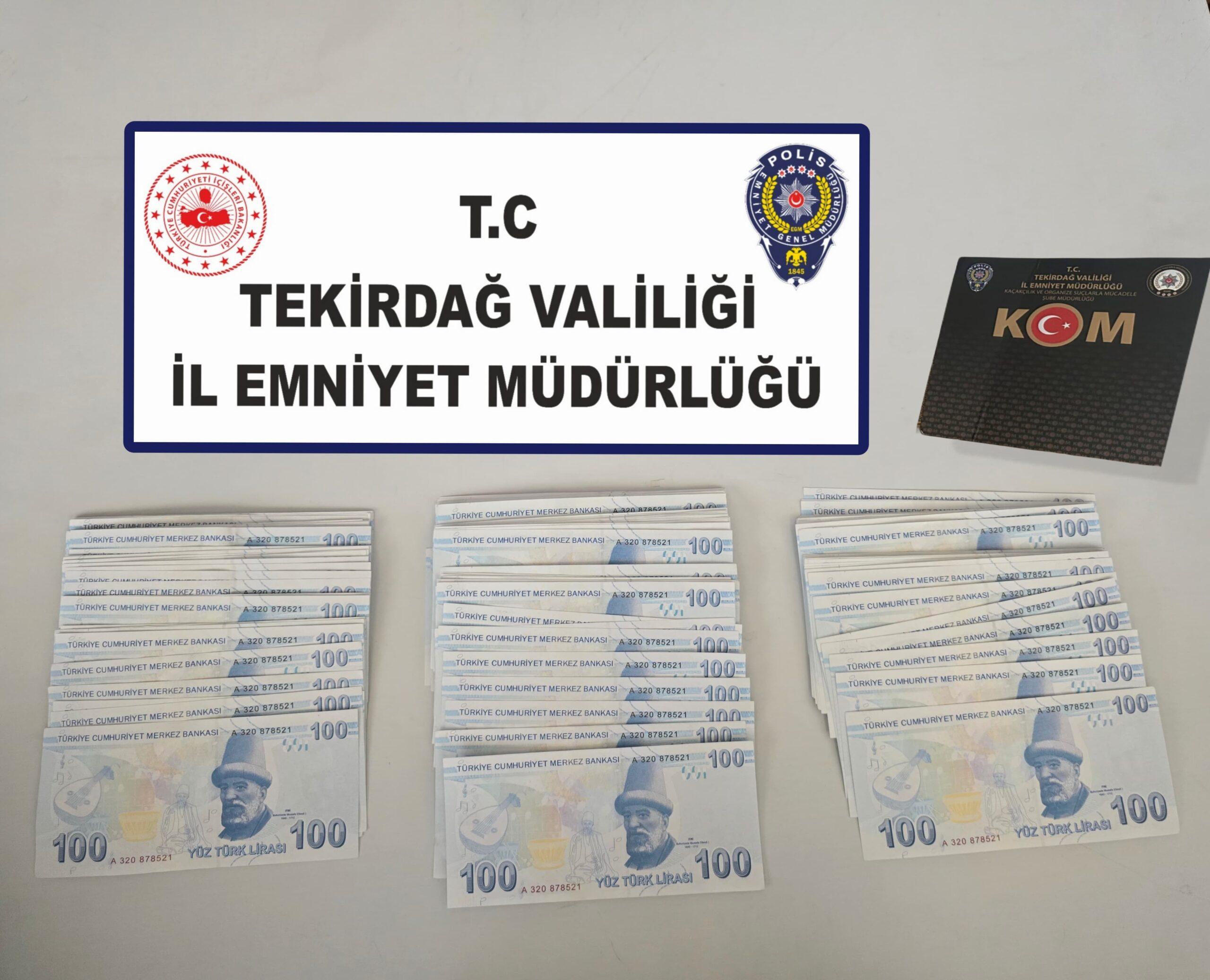 Bu kapsamda (3) şüpheli şahıs hakkında Parada Sahtecilik suçundan yasal işleme başlanmıştır.
