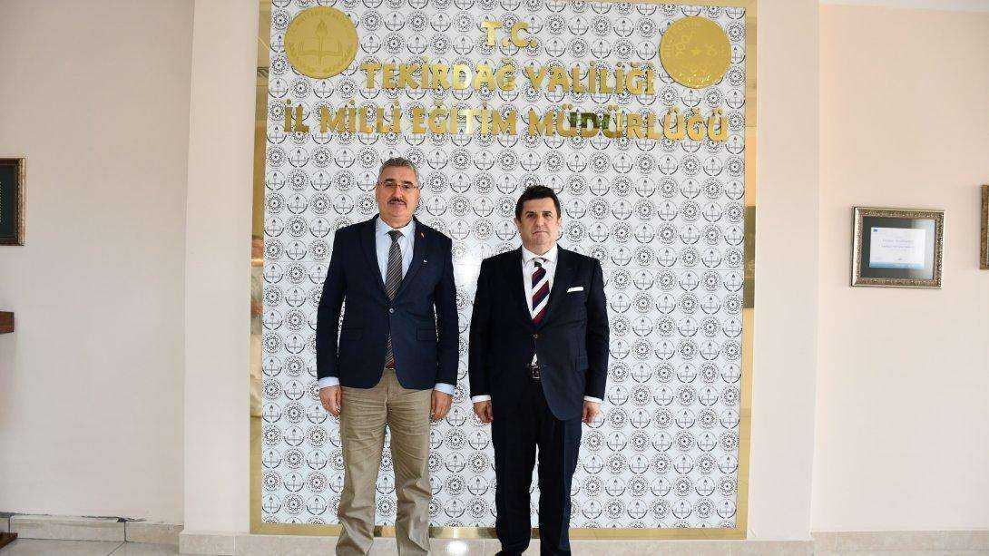 Tekirdağ Namık Kemal Üniversitesi Rektörü Prof. Dr. Mümin Şahin, İl Milli Eğitim Müdürümüz Dr. Abdülaziz Yeniyol’u Ziyaret Etti