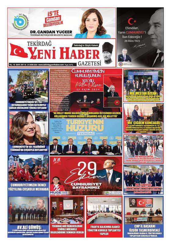 Tekirdağ Yeni Haber Gazetesi 541.Sayı Çıktı