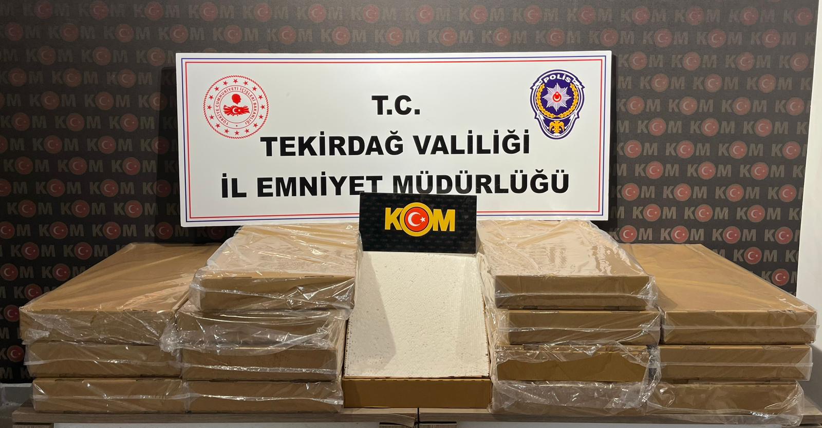 75.000 adet Dolu Makaron ele geçirilmiştir.