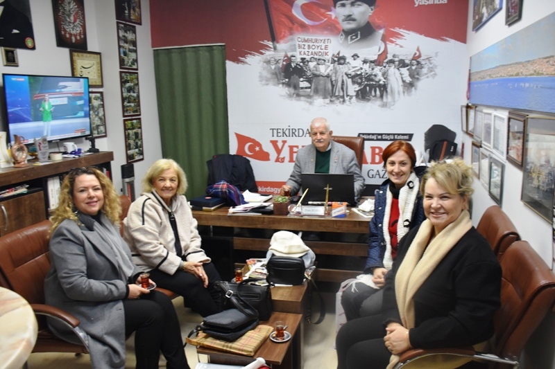 TÜRK KADINLAR BİRLİĞİ TEKİRDAĞ ŞUBESİNDEN GAZETEMİZE ZİYARET