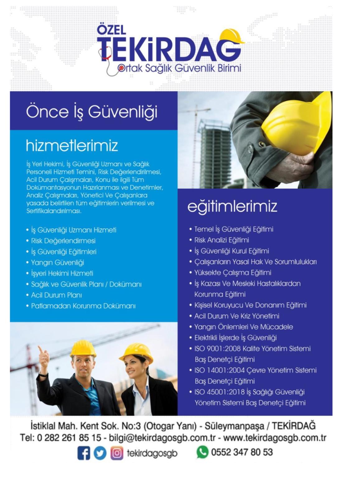 Tekirdağ Şoförler Odası üyelerinin dikkatine