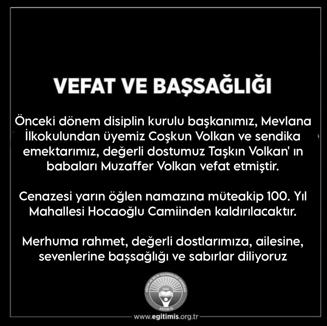 VEFAT VE BAŞSAĞLIĞI