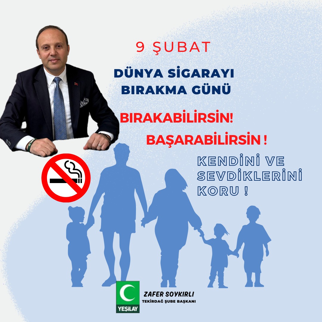 YEŞİLAY’DAN 9 ŞUBAT DÜNYA SİGARAYI BIRAKMA GÜNÜ’NDE SAĞLIKLI YAŞAMA DAVET:“BİR GÜN DEĞİL, BUGÜN!”