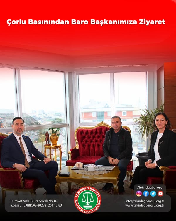 Çorlu Basınından Baro Başkanına Ziyaret