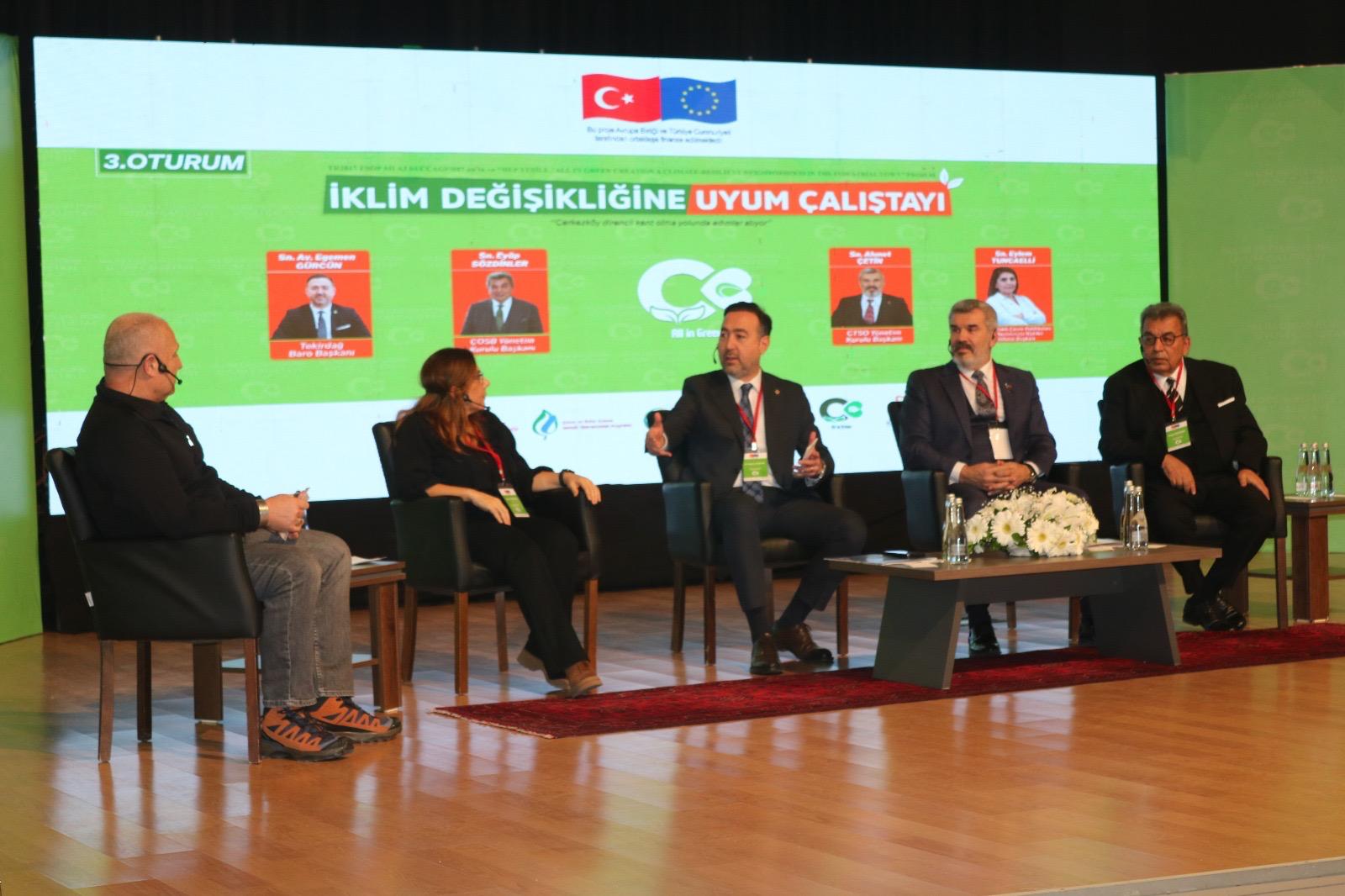İklim Değişikliğine Uyum Çalıştayı Çerkezköy’de Gerçekleştirildi