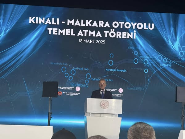 Malkara-Kınalı Otoyol Temeli Atıldı
