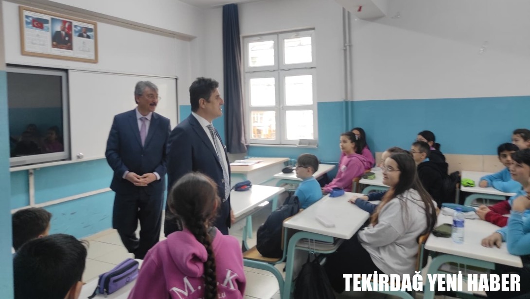 İl Millî Eğitim Müdürü Dr. Abdülaziz Yeniyol, Çerkezköy Müjgan-Serkan Karagöz Ortaokulunu Ziyaret Etti