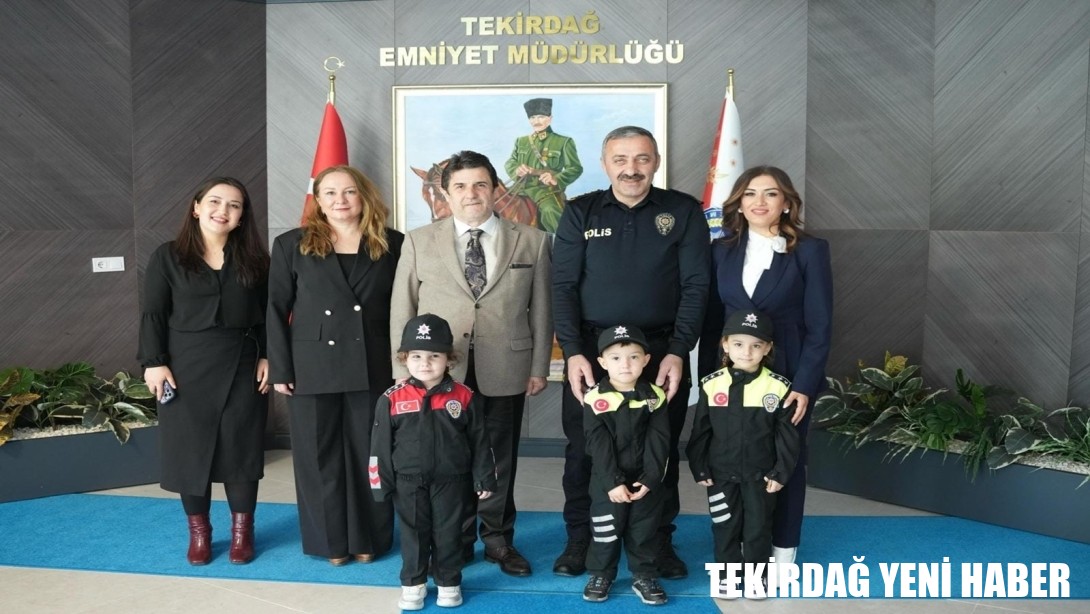 Şehit Öğretmen Neşe Alten Anaokulu Öğrencilerinden İl Emniyet Müdürü Ahmet Metin Turanlı’ya Ziyaret