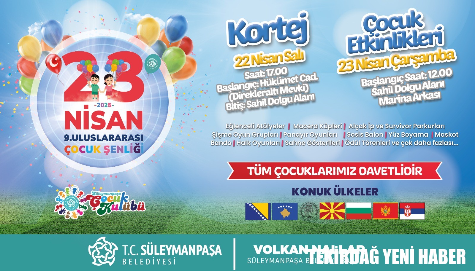 Süleymanpaşalı Çocuklar 23 Nisan Coşkusunu Doyasıya Yaşayacak
