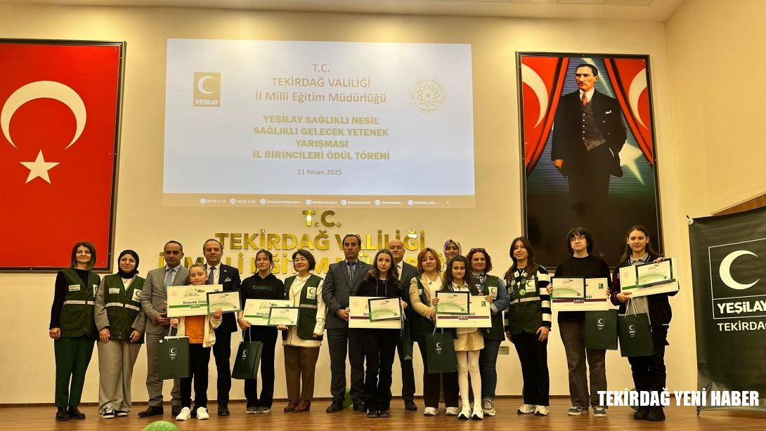Yeşilay Sağlıklı Nesil Sağlıklı Gelecek Yetenek Yarışması İl Birincileri Ödüllerini Aldı